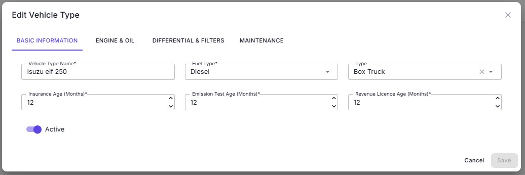 Basic Information Tab